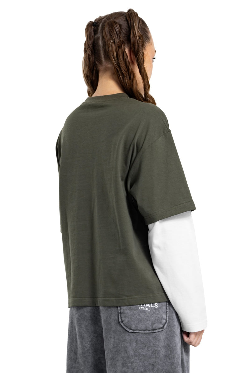 Initials Double Sleeve Boxy T-shirt