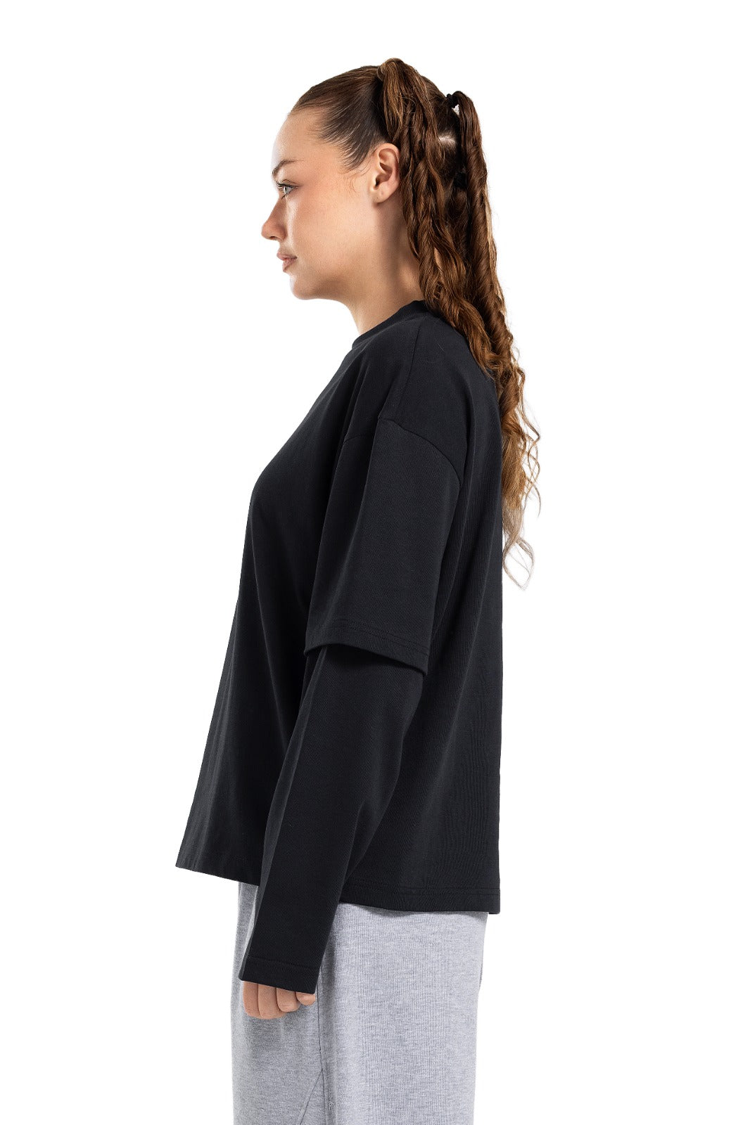 Initials Double Sleeve Boxy T-shirt