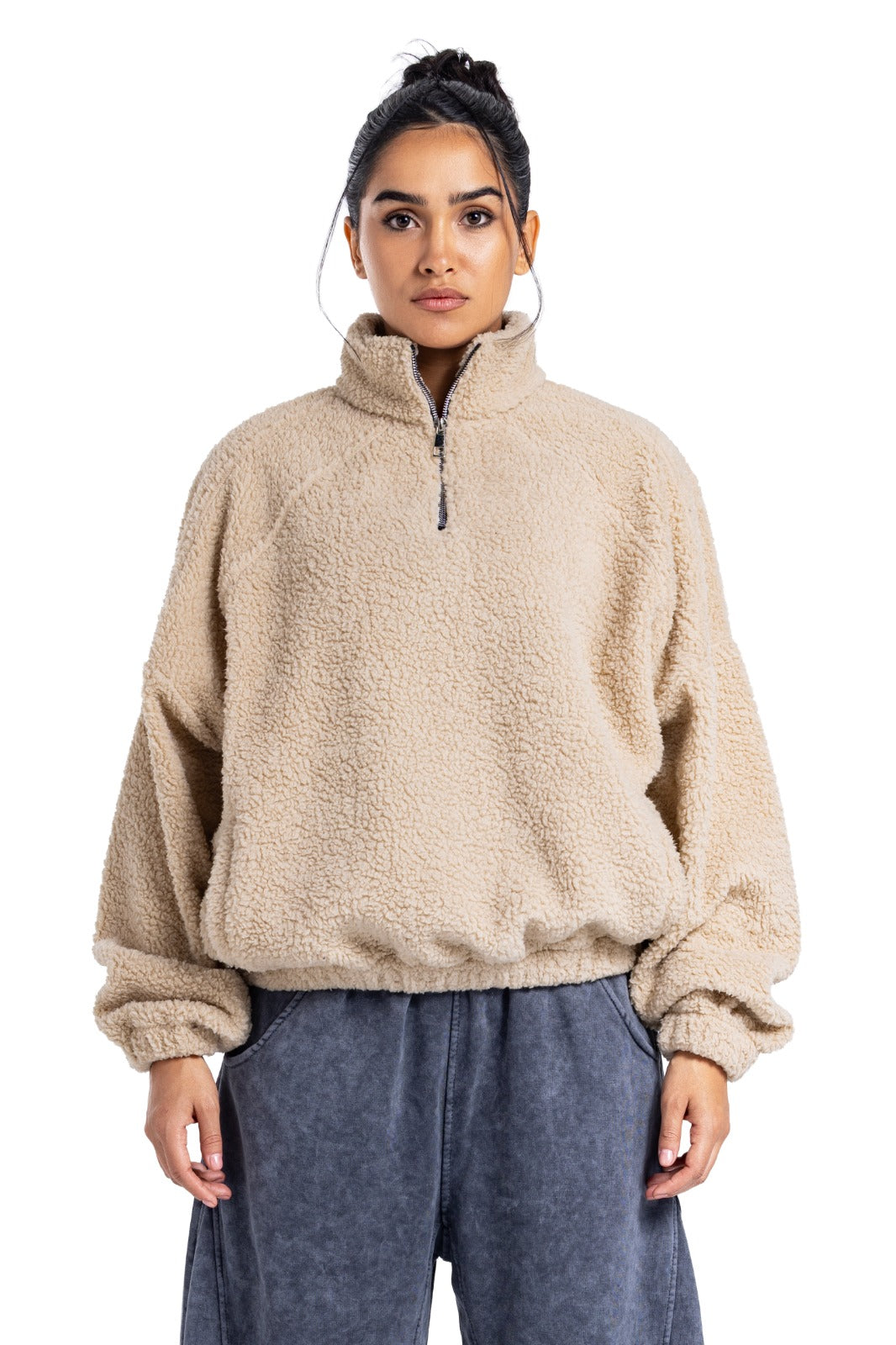 Initials Fur Quarter-Zip Sweatshirt – CTRL Cairo Initials Fur Quarter-Zip Sweatshirt – CTRL Cairo