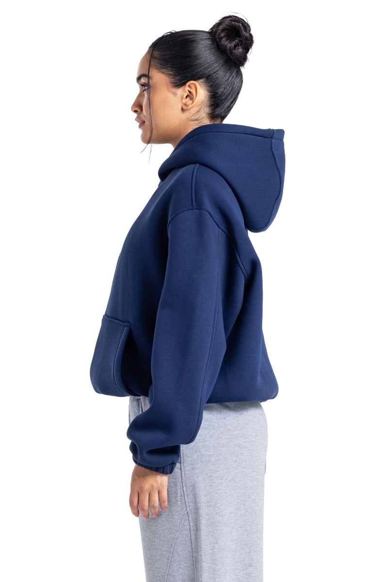 Initials Boxy Zip-Up Sweater