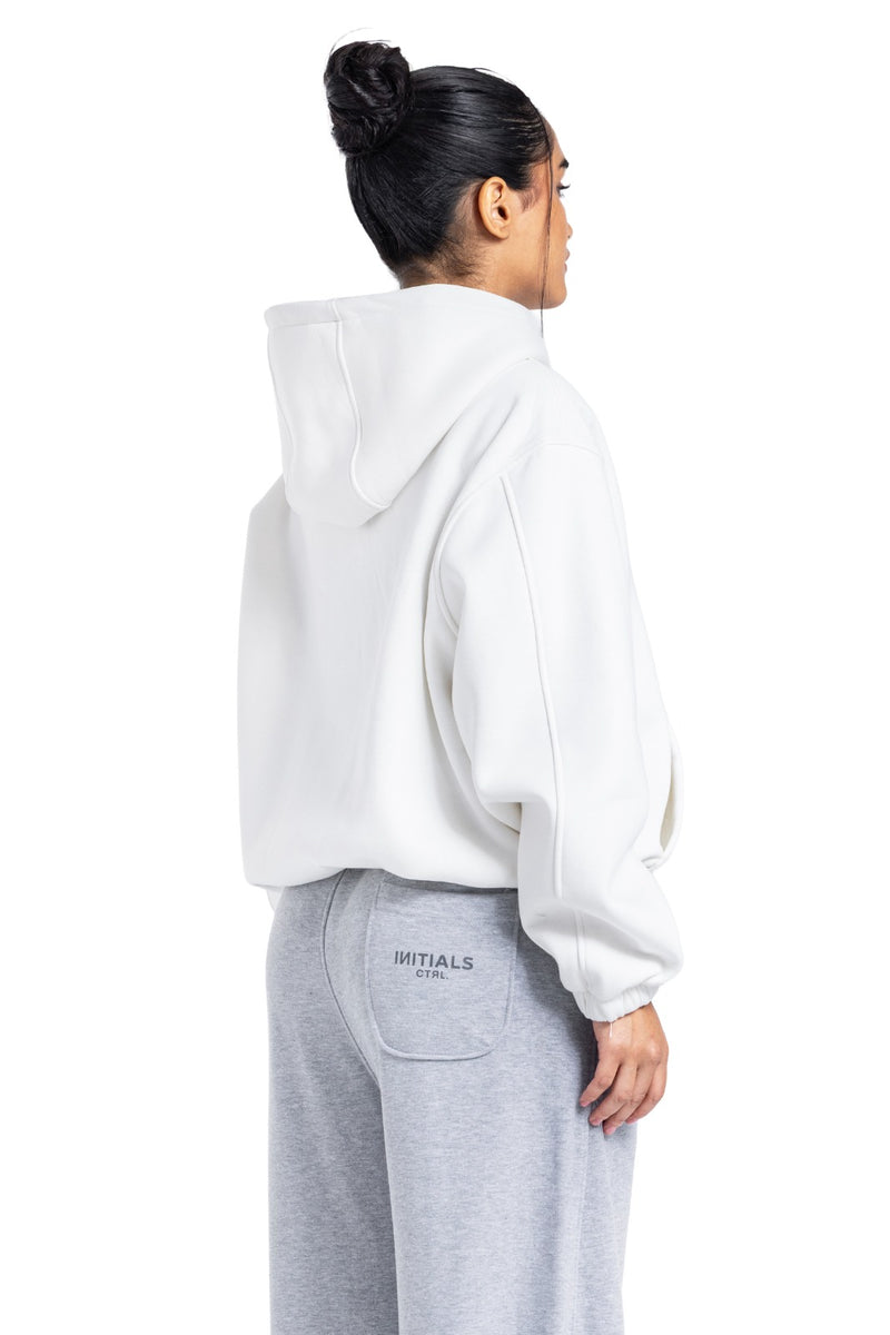 Initials Boxy Zip-Up Sweater