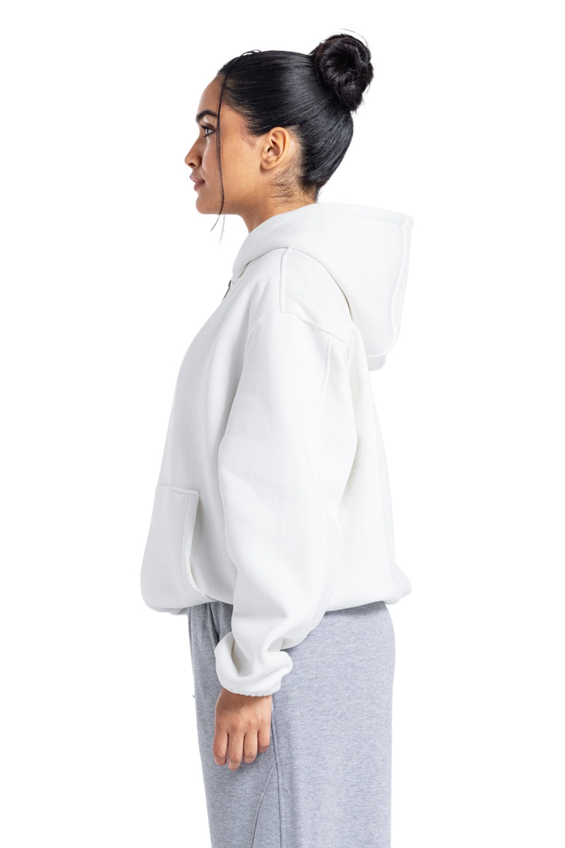 Initials Boxy Zip-Up Sweater