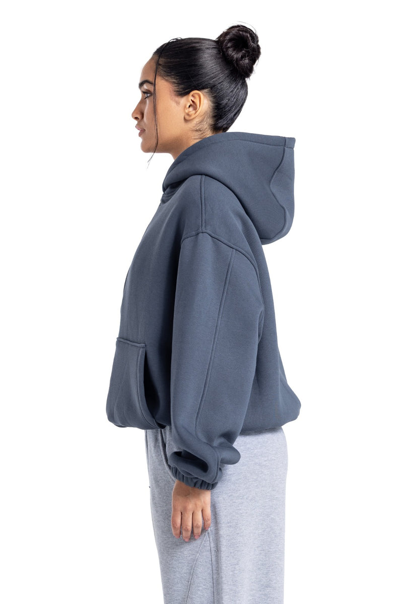 Initials Boxy Zip-Up Sweater
