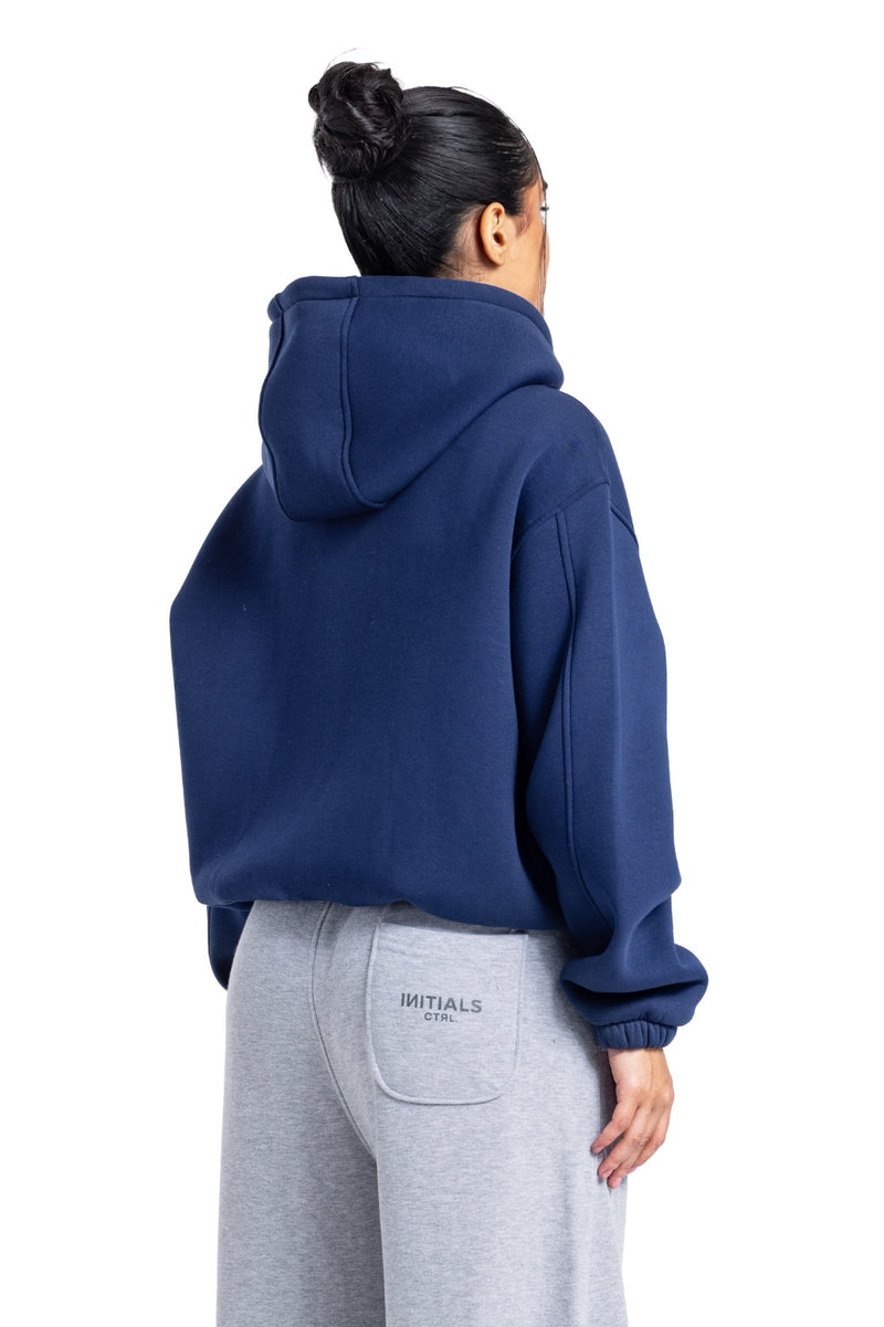 Initials Boxy Zip-Up Sweater