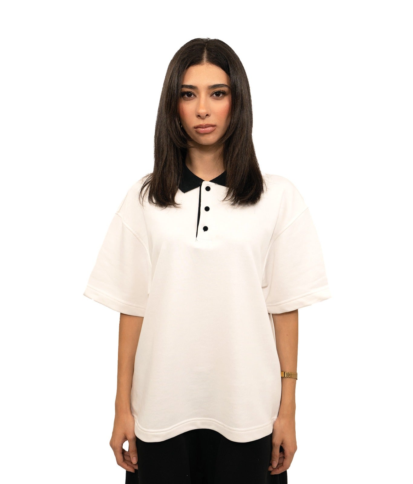 Dual-Tone Polo T-shirt