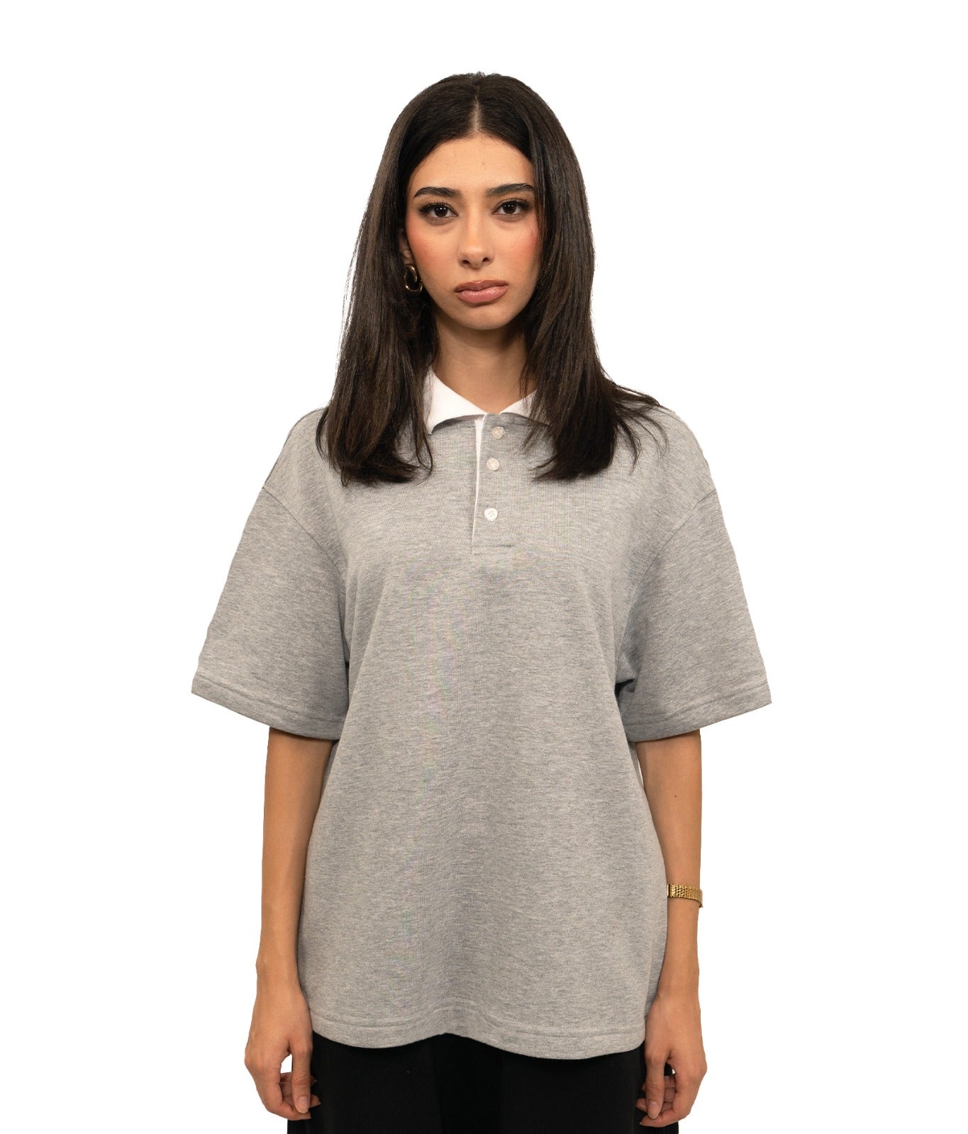 Dual-Tone Polo T-shirt