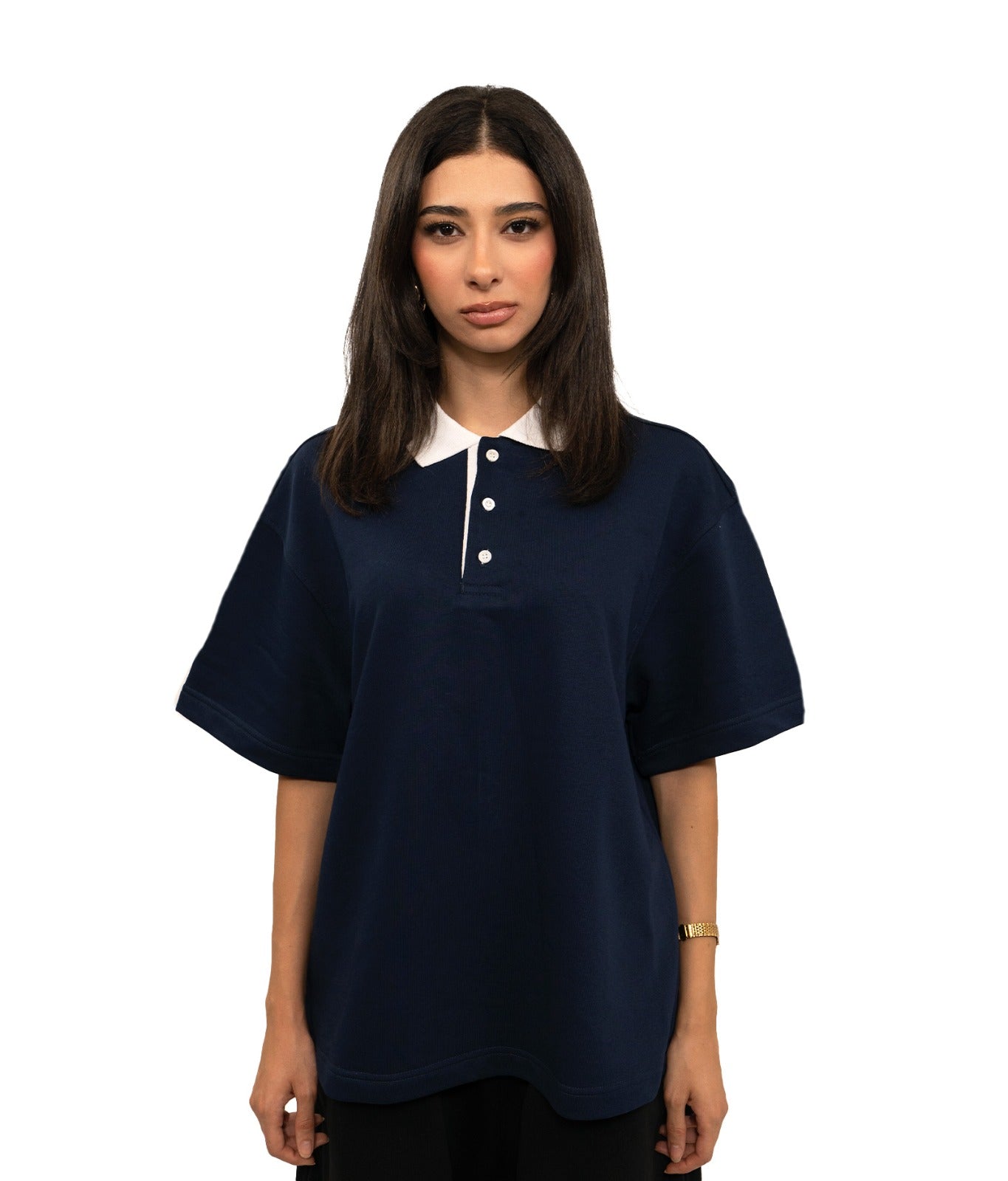 Dual-Tone Polo T-shirt