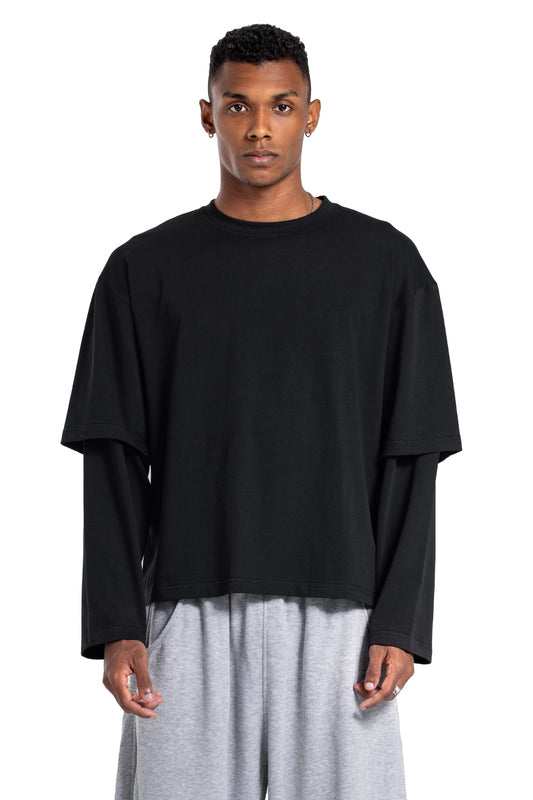 Initials Double Sleeve Boxy T-shirt