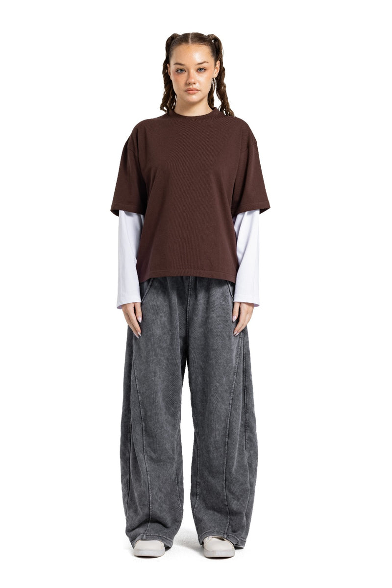 Initials Double Sleeve Boxy T-shirt