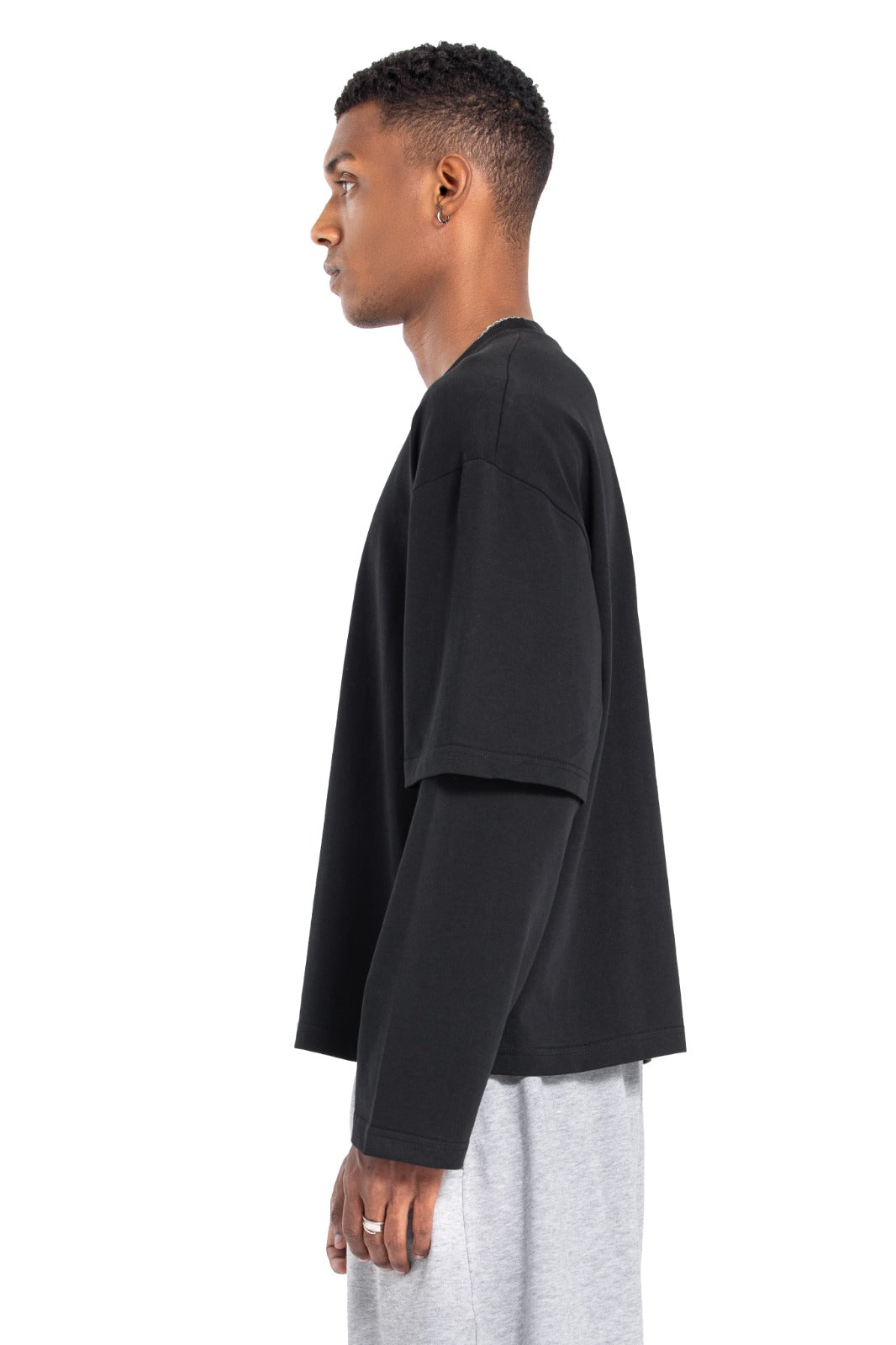 Initials Double Sleeve Boxy T-shirt