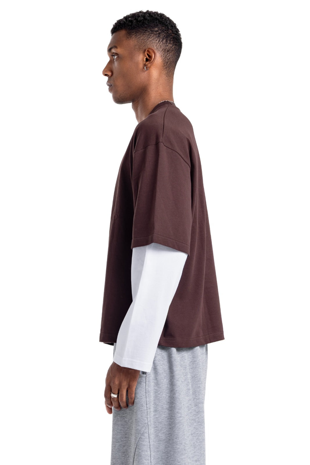 Initials Double Sleeve Boxy T-shirt