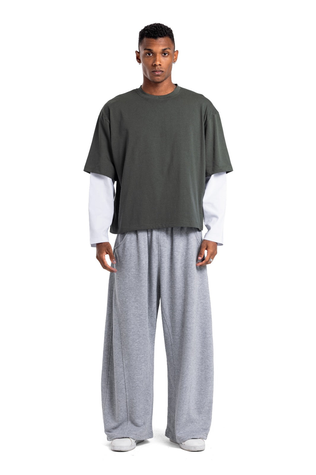 Initials Double Sleeve Boxy T-shirt