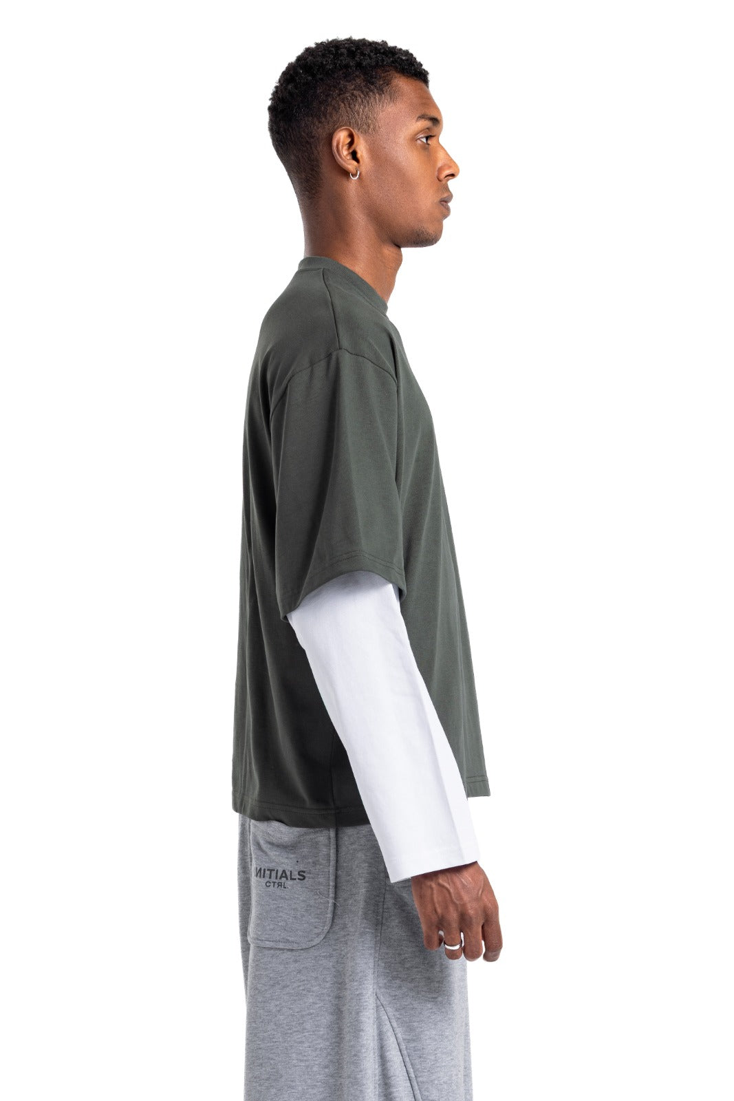 Initials Double Sleeve Boxy T-shirt