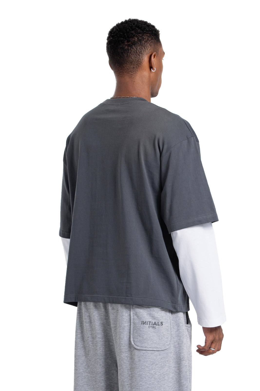 Initials Double Sleeve Boxy T-shirt