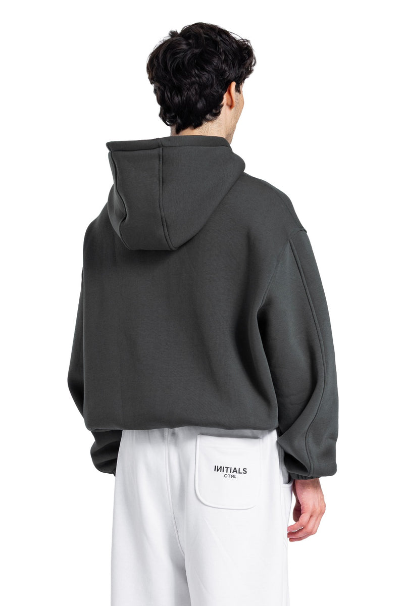 Initials Boxy Zip-Up Sweater