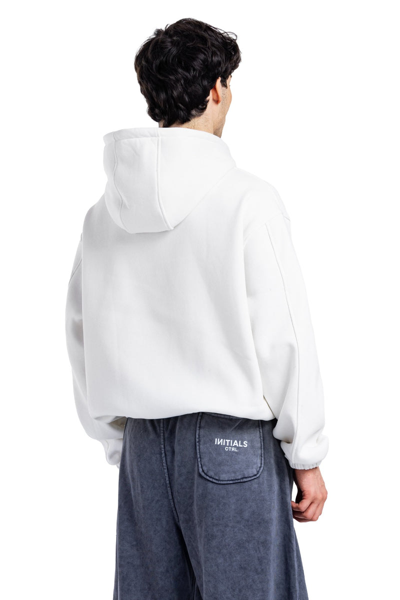 Initials Boxy Zip-Up Sweater
