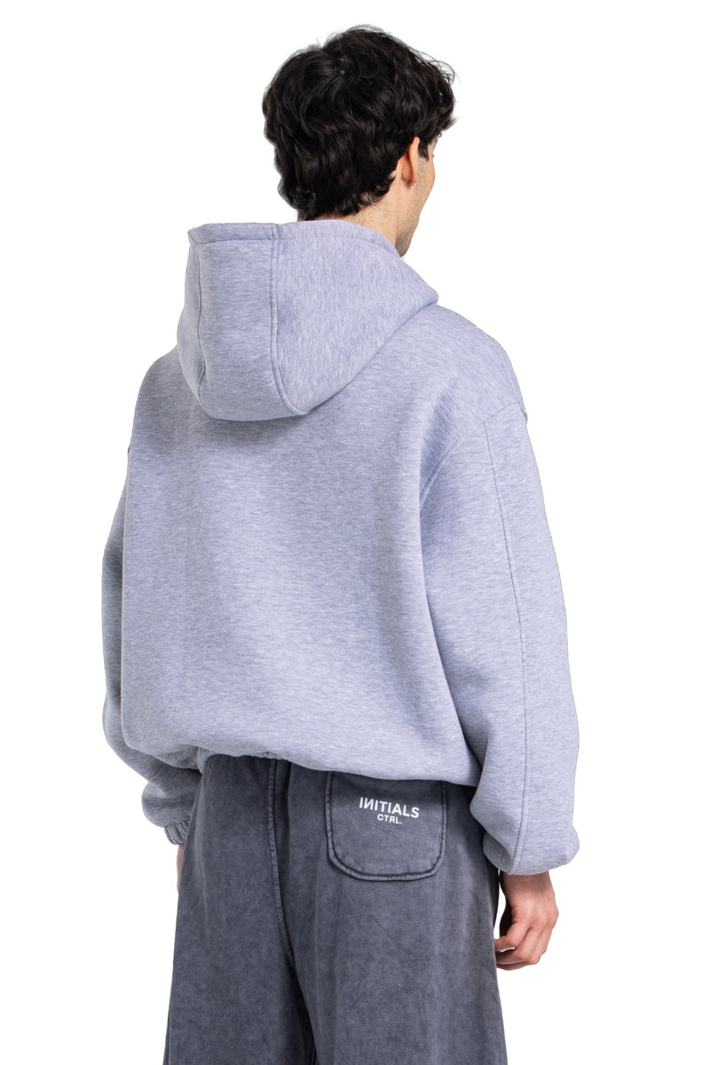 Initials Boxy Zip-Up Sweater