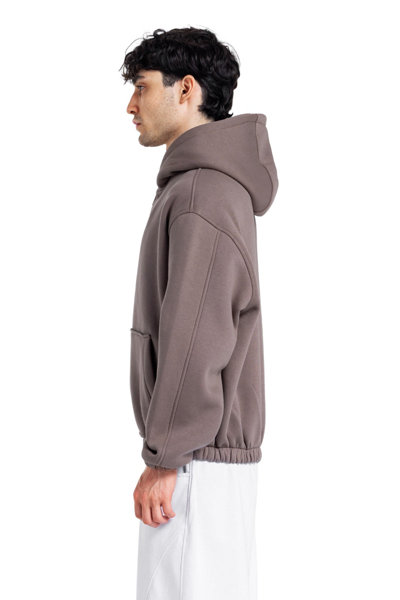 Initials Boxy Zip-Up Sweater