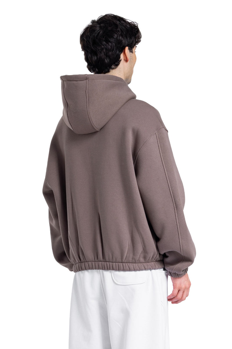 Initials Boxy Zip-Up Sweater