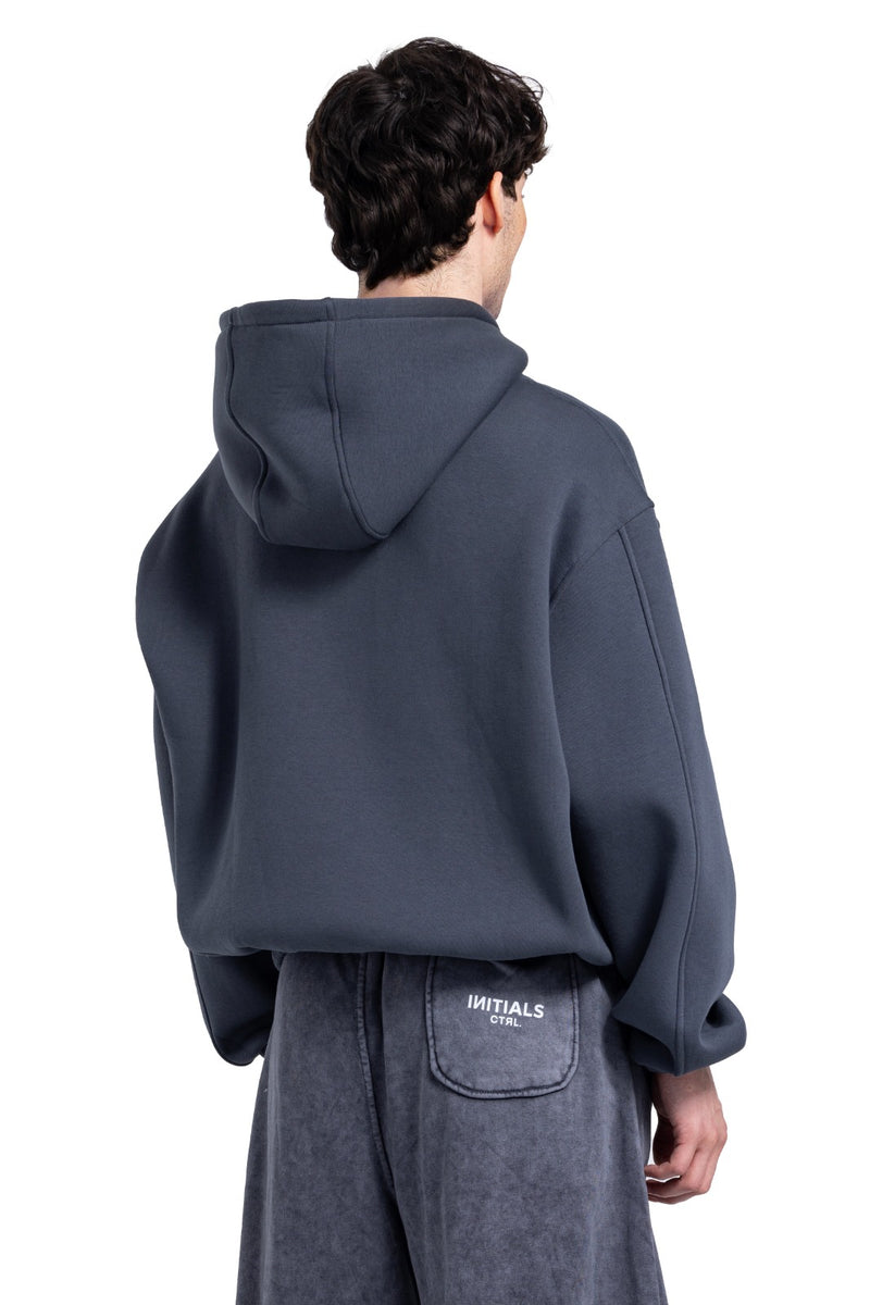 Initials Boxy Zip-Up Sweater