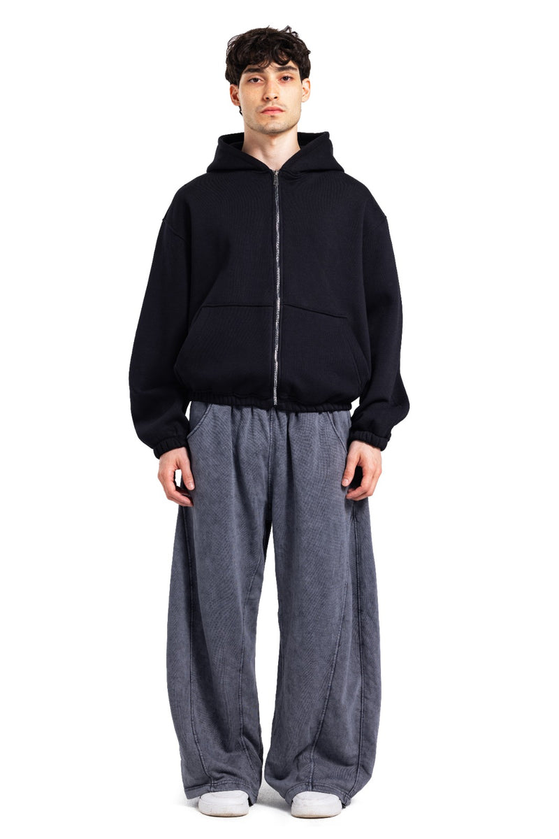 Initials Boxy Zip-Up Sweater