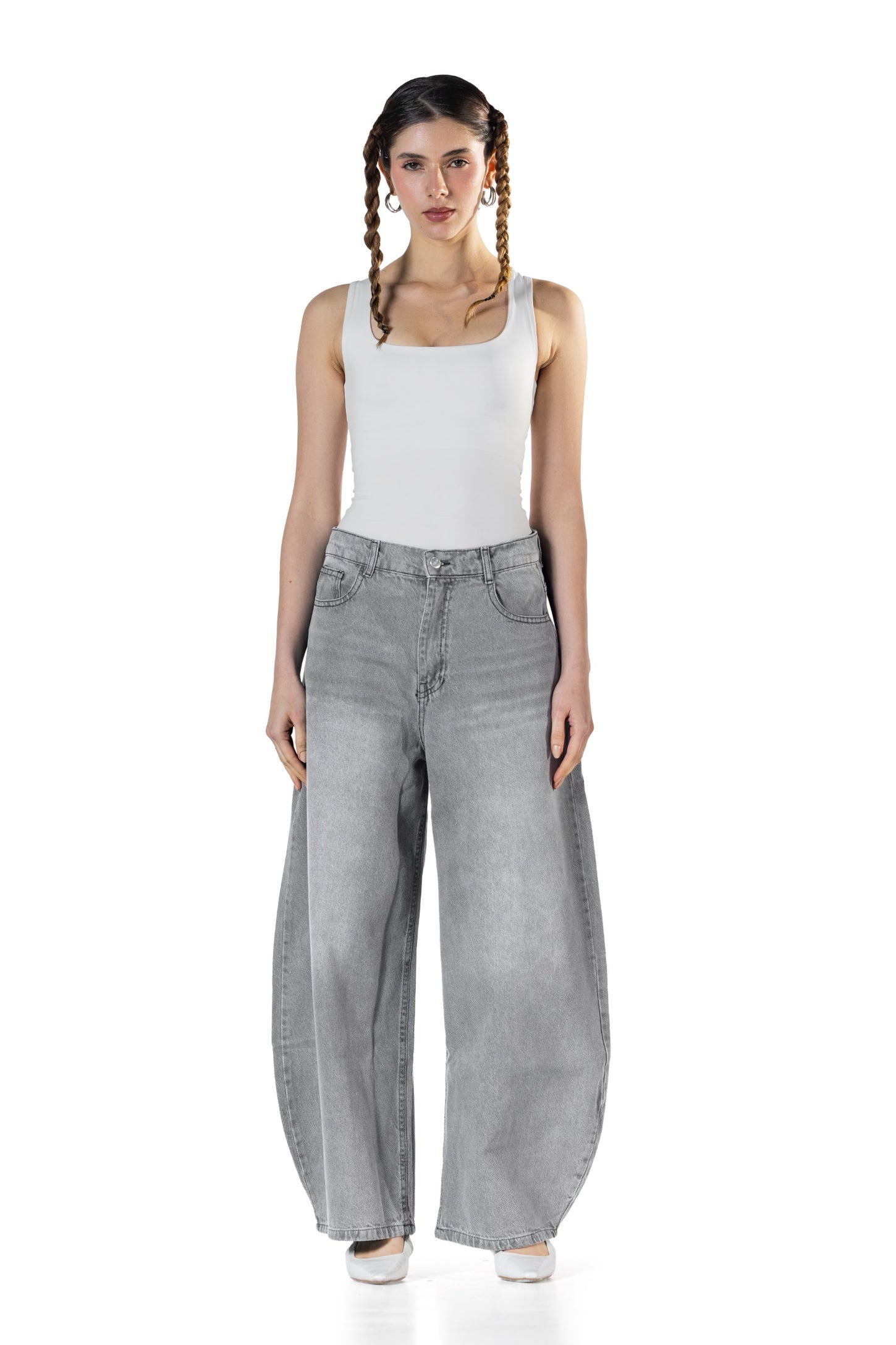 Baggy Fit - Grey Washed Denim
