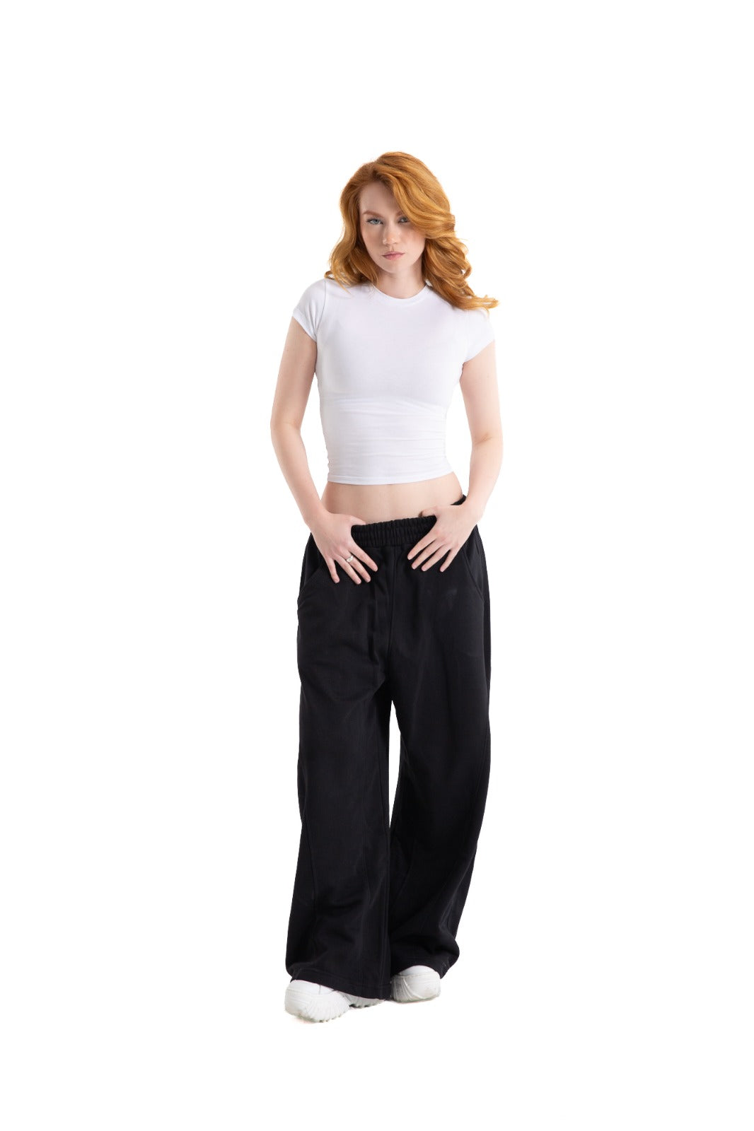 Initials wide leg sweatpants