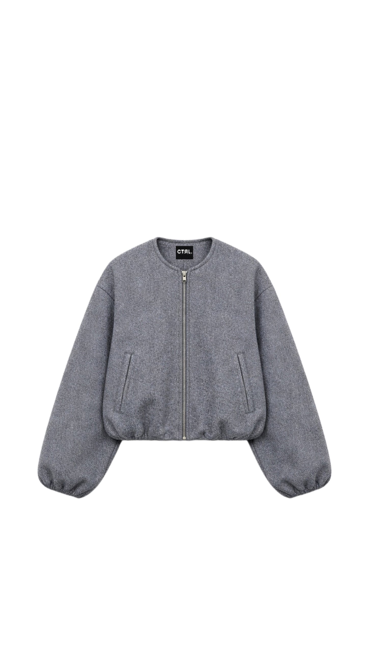 Round Neck Wool Jacket