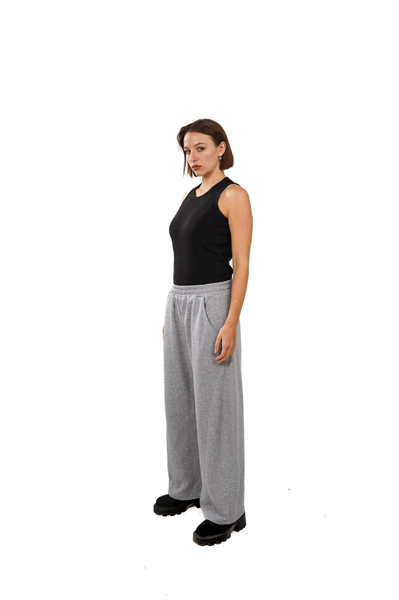 Initials wide leg sweatpants - Grey