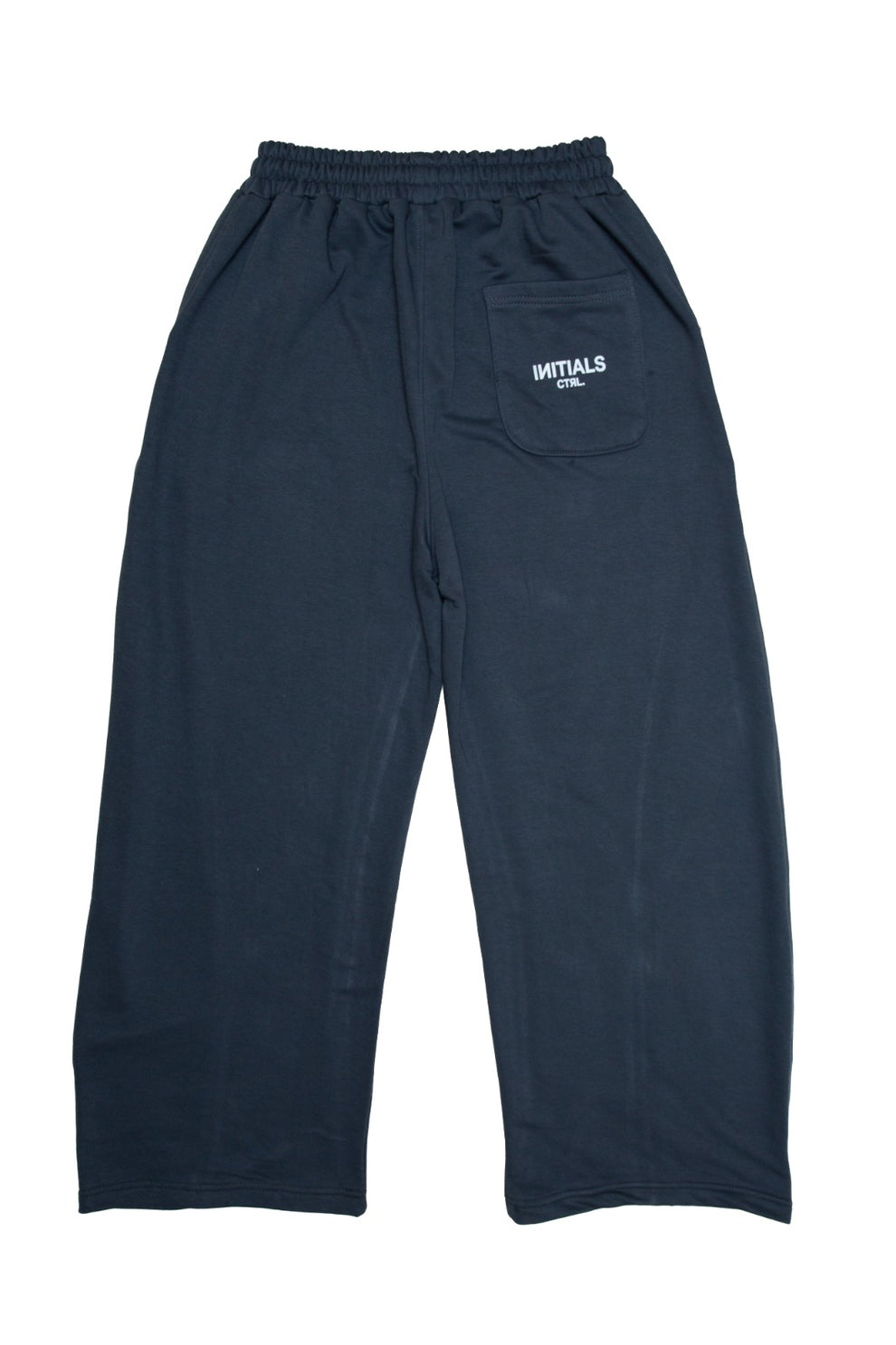 Initials Wide Leg Sweatpants - Navy