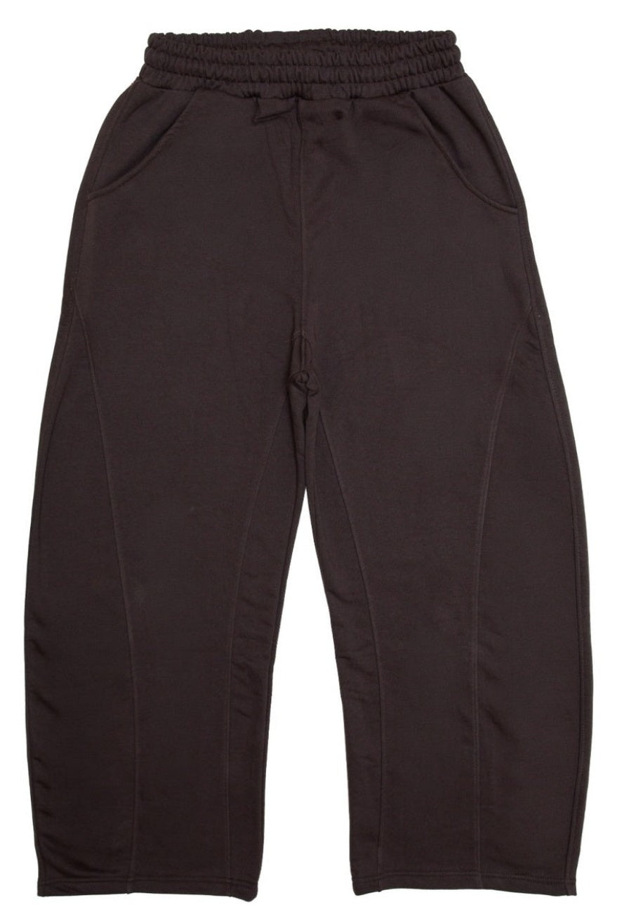 Initials Wide Leg Sweatpants - Brown